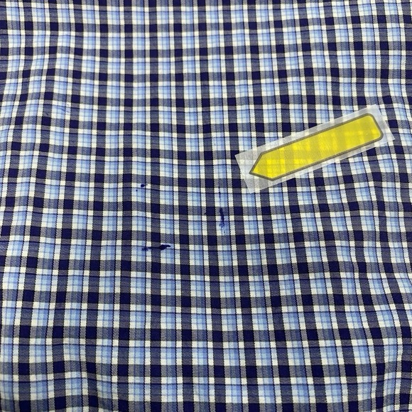 Ermenegildo Zegna Shirt XXL Mens L/S Button Up Blue Plaid READ - Picture 11 of 11